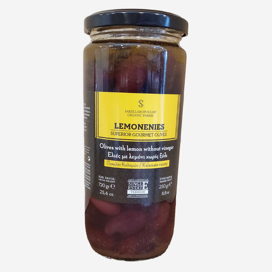 Schwarze Oliven mit Zitrone "Lemonenies", 250g